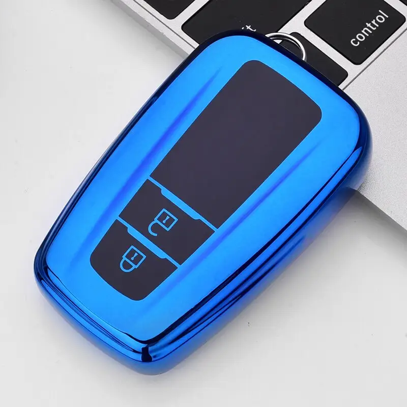 Husă cheie Toyota din TPU, albastră, pentru SmartKey 2 butoane (CHR/Prius/Camry/Corolla) Cumpără online