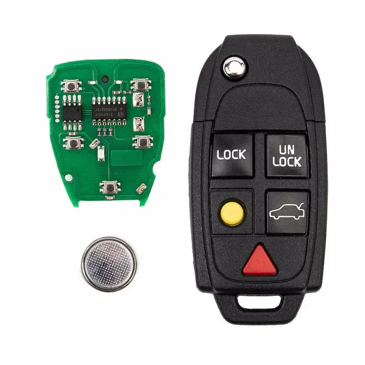 Cheie briceag compatibilă Volvo S60/S80/V70/XC70/XC90 433MHz ID48, 5 butoane, lamelă NE66 Promoție