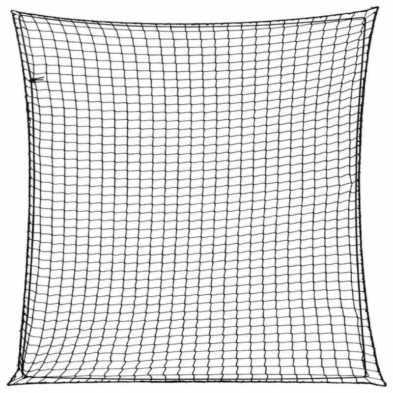 Plasă de remorcă cu funie elastică, negru, 3x3 m, PP GartenMobel Dekor Noutate