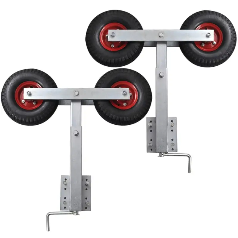 Livrare rapidă Set suport remorcă pentru barcă cu roți duble 2 buc. 59 - 84 cm GartenMobel Dekor