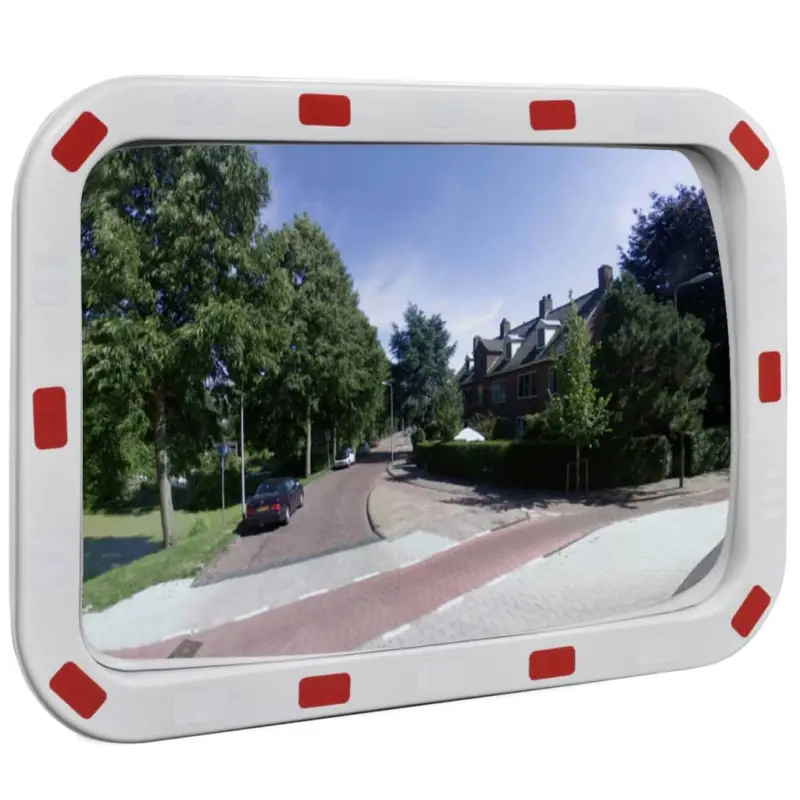 Ieftin Oglindă de trafic convexă dreptunghiulară, 40 x 60 cm, cu reflectoareGartenMobel Dekor