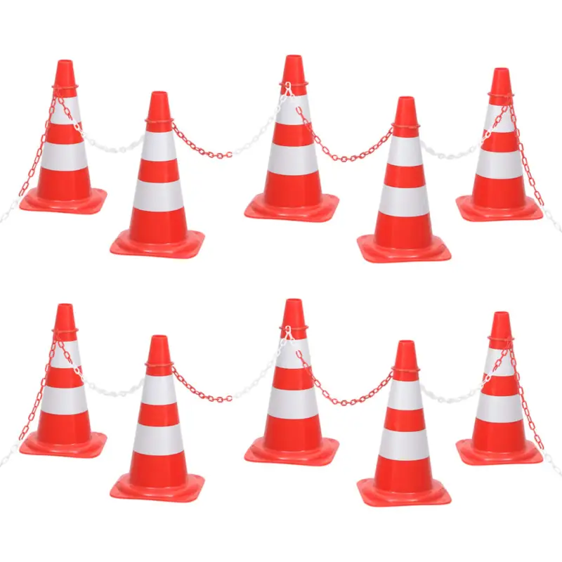 Bestseller Set de lanț și con, lanț 10 m, roșu și alb GartenMobel Dekor