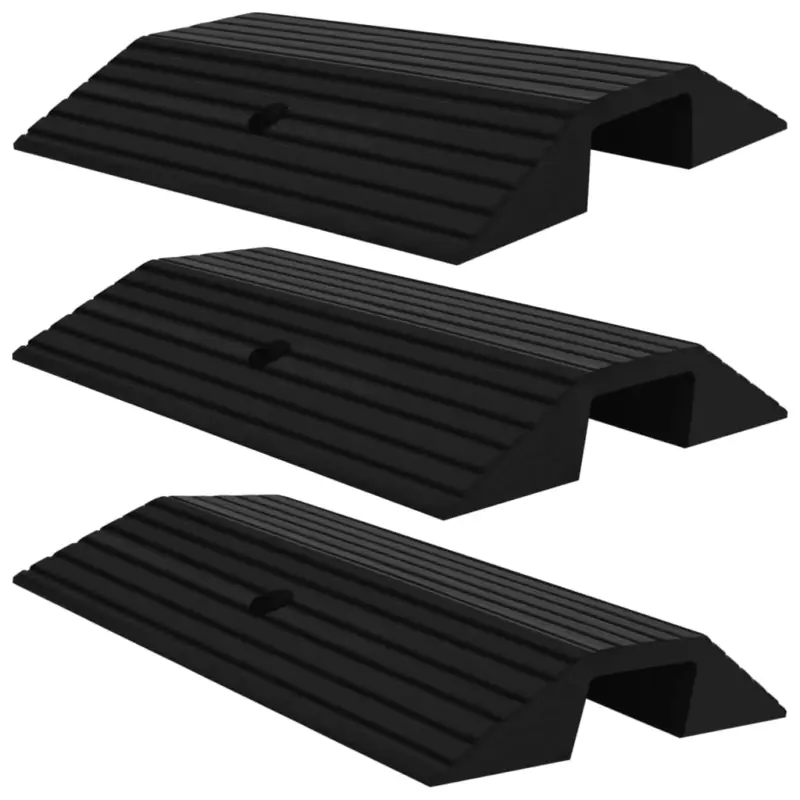 Rampe tip prag pod, 3 buc., 49x40x8 cm, cauciuc GartenMobel Dekor Discount
